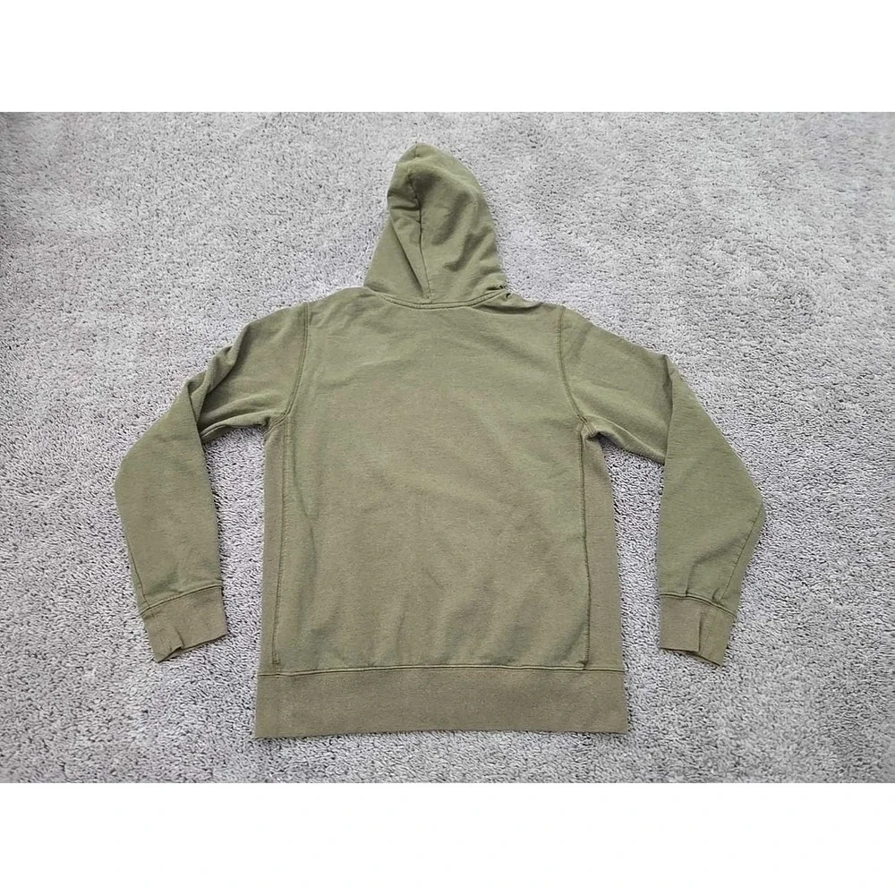The North Face Hoodie‎ Mens Small Green Pullover Sweatshirt Logo Fleece Outdoor